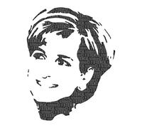 The Stencil Studio Famous Faces Range - Princess Diana Reusable Stencil - Size Small (A4) (10064S)
