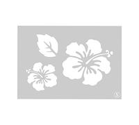 The Stencil Studio Hibiscus Flower Stencil Set - Reusable Stencil - STencil Walls, Furniture & Fabric. Size Small (A4) (10146S)