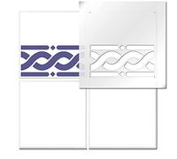 The Stencil Studio Hidcote Border Tile Stencil - Floor, Wall or Patio. Just add Paint! Ideal for Tile Makeovers - fits Standard Tile Sizes. Single Tile (11056) to fit 2 inch Tiles (5.08cm).