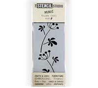 The Stencil Studio - Stencil MiNiS - Amelia Flower Stencil - Reusable Stencil Ideal for Home décor, Furniture upcycling, Cake Decorating, cardmaking and Scrapbooking. (10607)