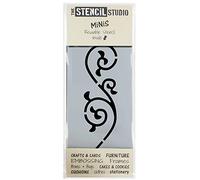 The Stencil Studio - Stencil MiNiS - Scroll Border - Reusable Stencil Ideal for Home décor, Furniture upcycling, Cake Decorating, cardmaking and Scrapbooking. (10687)