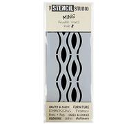 The Stencil Studio - Stencil MiNiS - Sea Drift Pattern Stencil - Reusable Stencil Ideal for Home décor, Furniture upcycling, Cake Decorating, cardmaking and Scrapbooking. (10686)