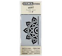 The Stencil Studio - Stencil MiNiS - Sunray Mandala Border Stencil - Reusable Stencil Ideal for Home décor, Furniture upcycling, Cake Decorating, cardmaking and Scrapbooking. (10694)