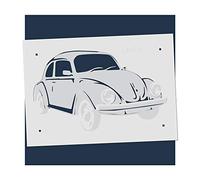 The Stencil Studio VW Beetle Car Reusable Stencil - 2 Layer Stencil - Size Extra Small (A5) (10020XS)