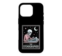 The Stenographer Tarot Card Court Reporter Skeleton Case for iPhone 16 Pro