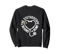 The Stethoscope Behind The Bump Nurse Sweatshirt