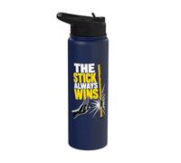 The Stick Always Wins Stainless Steel Insulated Water Bottle
