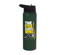The Stick Always Wins Stainless Steel Insulated Water Bottle