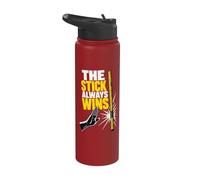 The Stick Always Wins Stainless Steel Insulated Water Bottle