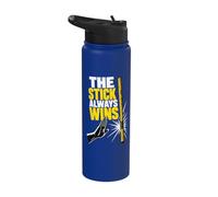 The Stick Always Wins Stainless Steel Insulated Water Bottle