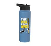 The Stick Always Wins Stainless Steel Insulated Water Bottle