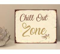 the sticker studio ltd Chill Out Zone Relax House Novelty Metal Plaque Sign Gift fcp68
