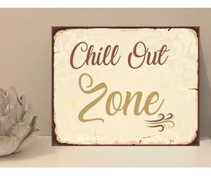 the sticker studio ltd Chill Out Zone Relax House Novelty Metal Plaque Sign Gift fcp68
