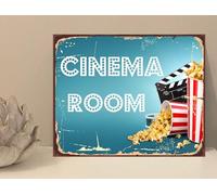 the sticker studio ltd Cinema Room Popcorn Novelty Metal Plaque Sign Gift fcp8