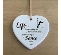 the sticker studio ltd Life is Learning To Dance In Rain Quote Ceramic Novelty Plaque Sign Gift cr83