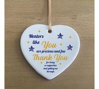 the sticker studio ltd Mentors Like You Thank You Quote Ceramic Heart Shape Plaque Gift Sign cr55