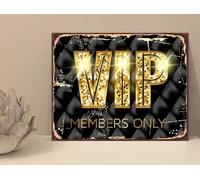 the sticker studio ltd Vip Members Only Bar Crown Novelty Metal Plaque Sign Gift fcp46