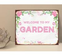the sticker studio ltd Welcome To My Garden Novelty Metal Plaque Sign Gift fcp15