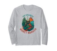 The Stillness of The Honey Badger Zen Yoga Meditation Long Sleeve T-Shirt