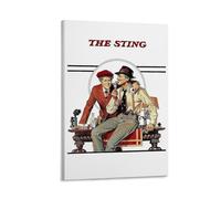 The Sting Movie Poster Art Print Vintage Wall Decor Retro Film Artwork Classic Cinema Decoration Home Theater Wall Art Gift for Movie Lovers 70s Film Memorabilia Gift 20x30inch(50x75cm) Framed