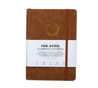 The Stoic Planner & Journal - A 2-in-1 Daily Planner and Guided Journal with Inspiring Writing Prompts - Build Productivity and a Positive Mindset - 3 Months Undated (Brown)