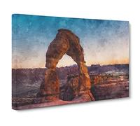 The Stone Arch In Uah Canvas Print | Gallery Wrapped 30mm Frame Wall Art | 30x20 inches | Ready to Hang | Modern Picture | Living Room Bedroom Lounge Office