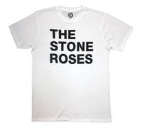The Stone Roses Men's Left Justified Jumbo Text T-Shirt in White | Size: 2XL The Stone Roses White 2XL