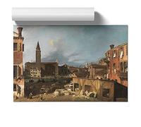 The Stonemasons Yard By Giovanni Canaletto | Unframed Wall Art Print | Ready to Frame Poster | Modern Home Decor Picture | Artwork for Living Room, Bedroom or Office | A3 (29.7x42 cm)