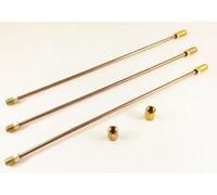 The Stop Shop 3/16" Copper Nickel Brake Lines. PACK OF 3. Each pc. Is 10" long with inverted double flares and standard 3/16" tube nuts