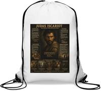 The Story of Judas Iscariot Gym Sack Casual Drawstring Bag White