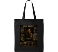 The Story of Judas Iscariot Natural Cotton Tote Bag Black