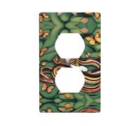 The Story of The Snake and The cat Duplex Receptacle Outlet Wall Plate, Standard Size 1-Gang, Polycarbonate Thermoplastic.