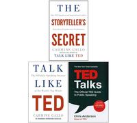 The Storyteller's Secret, Talk Like TED and TED Talks 3 Books Collection Set by Chris Anderson, Carmine Gallo
