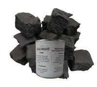 The Stove Wizard 10 Small Square Replacement Gas Fire Coals & 500Ml High Temperature Trade Fireback Paint Set