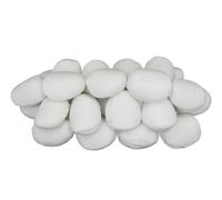 The Stove Wizard 10 White Ceramic Pebbles Coal Replacement Accessories for LPG Bio Ethanol Gas Fires Electric Fires Realistic Firebed Stones UK Made Heat Resistant Finish