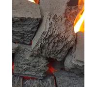 The Stove Wizard 20 Medium Square Ceramic Coals - Replacement Accessories for LPG Bio Ethanol Gas Fires Electric Fires - Realistic Black Coal Effect - UK-Made - 45mm x 45mm x 45mm