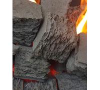 The Stove Wizard 20 Square Ceramic Gas Fire Coals, Realistic Replacements, Suitable for Gas, Bio Ethanol, LPG and Electric Fires, Approx Size 35mm