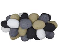 The Stove Wizard 20 White, Black, Beige, Grey Pebbles Gas Fire Replacement Coals 60mm X 50mm X 40mm
