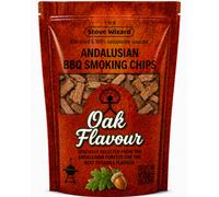 The Stove Wizard Andalusian Artisan Oak Wood Smoking Chips Premium Quality Bbq Smoker Chips For Gas Charcoal Grill 850G 3.4 Litre