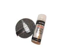 The Stove Wizard Black Stove Rope Plus Stove Paint 400ml Paint Kit 12mm x 2.5m Long with Large 50ml Super Seal Adhesive Flues Glass Door Seals Wood Burning BBQ Paint Replacement Made In The UK