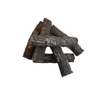 The Stove Wizard Camp Fire 6 Piece Ceramic Fireplace Log Set Realistic Heat Resistant Firewood for Gas Fires, Electric Fires, LPG Heaters Bio Ethanol Burners Indoor Outdoor Decorative Replacement Logs