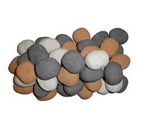 20 Gas Fire Replacement Ceramic small Pebbles Replacements/Bio Fuels/Ceramic/Boxed/Lot of colours CHOOSE (Mixed white/grey/beige) IN COALS 4 YOU PACKING (BEIGE)