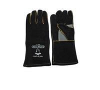 The Stove Wizard Extreme Heat Fire Resistant Leather Stove Gloves With Kevlar Stitching