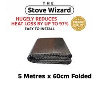 The Stove Wizard Foil Folded Insulation 5M X 60Cm Radiator Reflector Panels For Floor Roof Wall Ceiling Heat Vapour Barrier Energy Saving Wrap