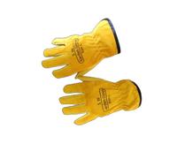 The Stove Wizard Gardening Gloves Tough, Thorn-Proof, Durable Leather Work Gloves For Men & Women Size Medium X2 Pairs