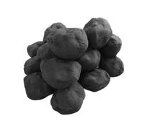 The Stove Wizard Gas Fire Replacement Coals 30 Small Cast Replacement Coals 60mm X 50mm X 50mm, Black Ceramic Artificial Coal