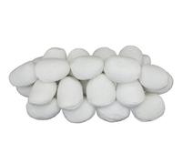 The Stove Wizard White Ceramic Replacement Pebbles, 20 Gas, Electric, Lpg And Bio Ethanol Fires, 60mm X 40mm X 40mm