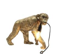 The Straits Trading Large Animal Shaped Bulb Holder Ornament Golden Design Stylish Quirky Light Lamp Decor (Walking Monkey)