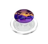 The strange tree on hill with the beautiful of night sky PopSockets PopGrip for MagSafe