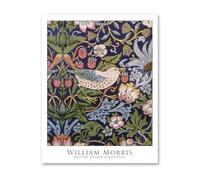 The Strawberry Thief 1883 William Morris Reproduction Wall Art Botanical Bird Floral Pattern Vintage Textile Design Arts and Crafts Style Nature Decor Cottagecore Interior 11x14 Unframed Poster